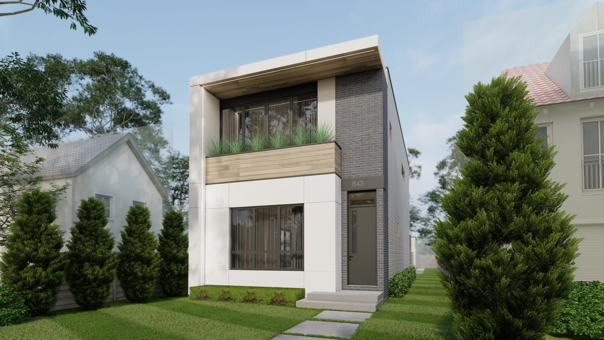 Architectural rendering of the Project 843 single-family home